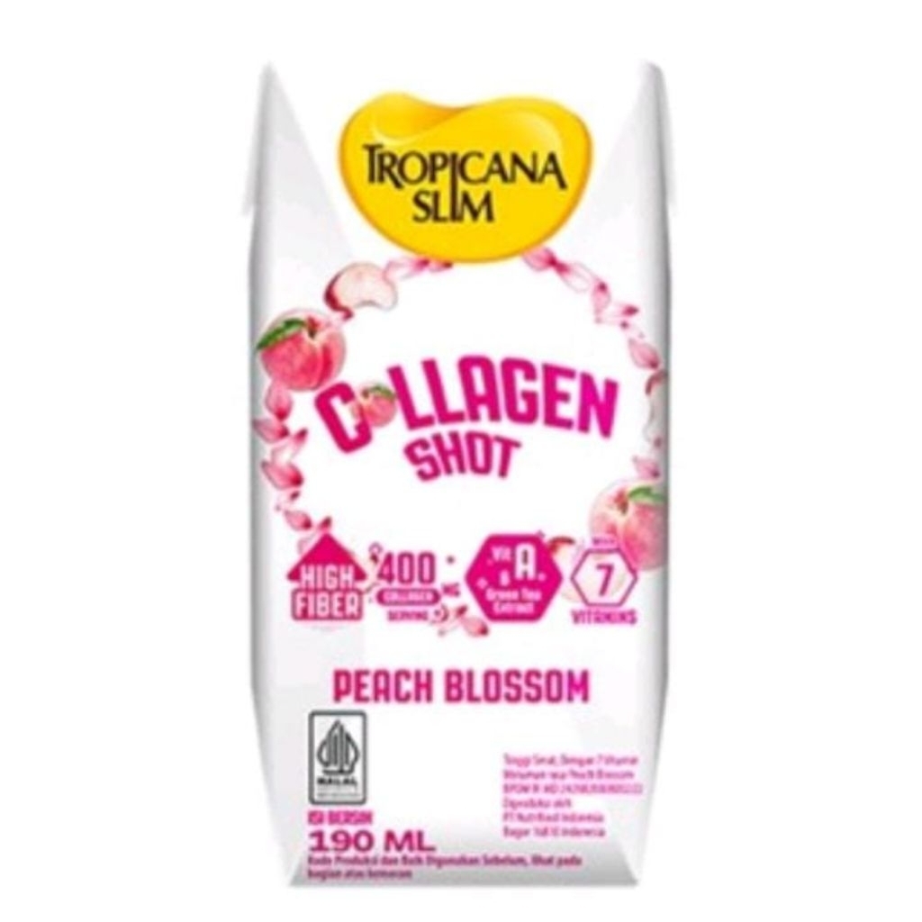 

Tropicana Slim Collagen Shot Minuman Tinggi Serat Peach Blossom 190ml