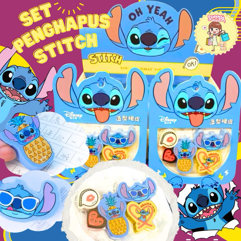 

Penghapus stich/Eraser lilo and stich/alat tulis stich/Penghapus Misteri Paket Stitch Premium Karakter Lilo & Stitch Angel Lucu Unik Imut Termurah/Mystery bag stich/Misteri bag penghapus stich