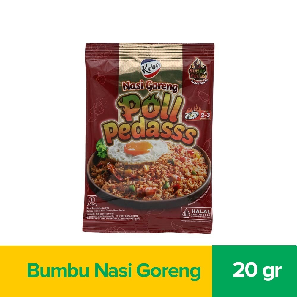 

Kobe Bumbu Nasi Goreng POLL PEDASSS - 1 Sachet / Nasi Goreng POLL