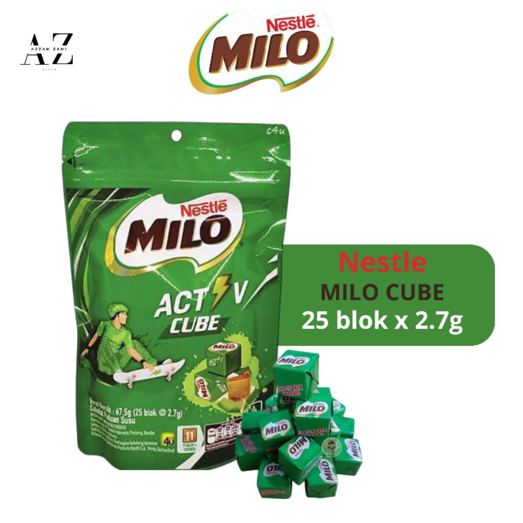 

Nestle Milo Cube 67.5 gr (@25 x 2.7gr) Snack Camilan Coklat Untuk Anak Anak dan Dewasa