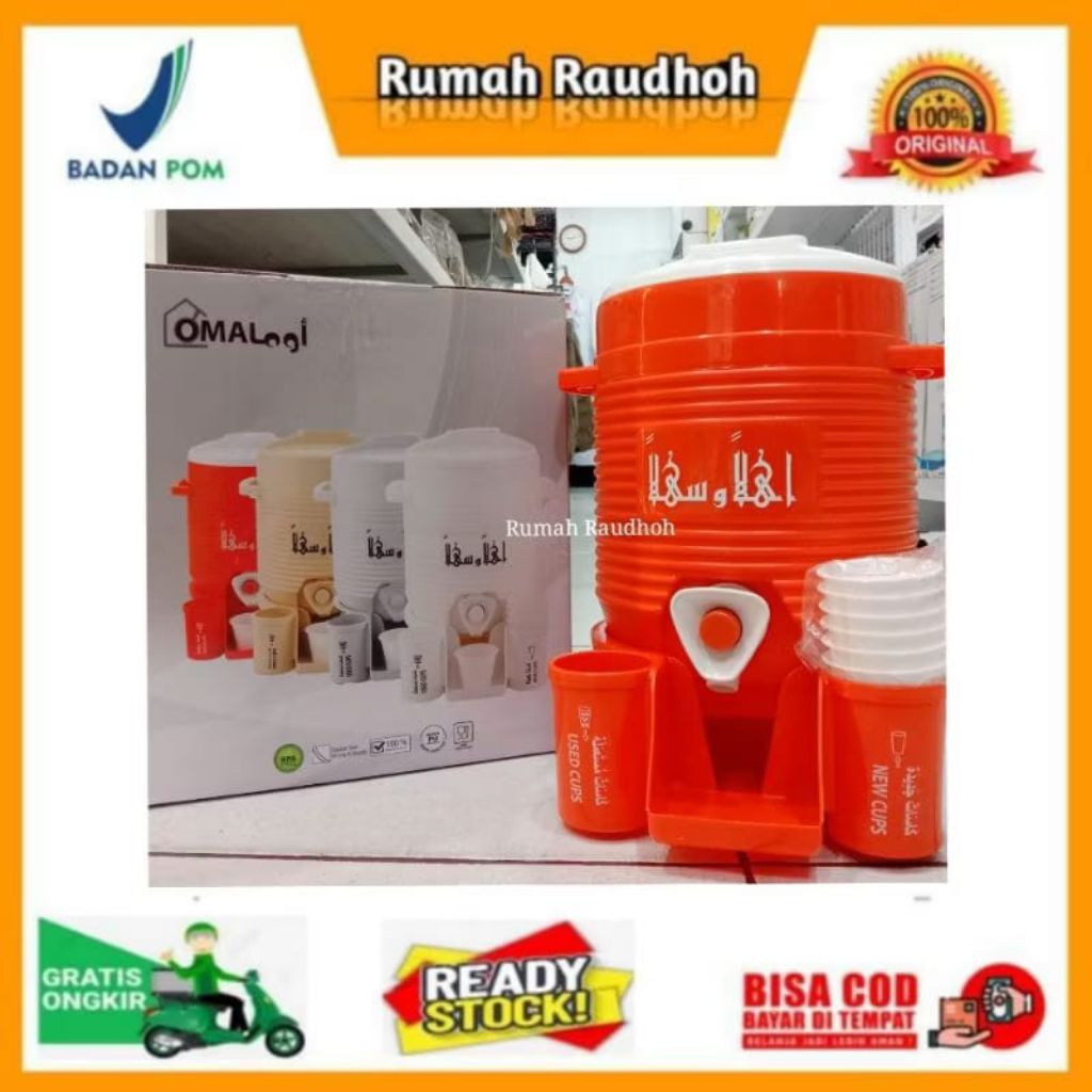 MINIATUR GALON AIR ZAM-ZAM 2 LITER - DISPENSER MINI AIR ZAM-ZAM BONUS 6 GELAS