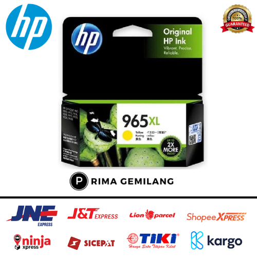 Cartridge HP 965XL Tinta Printer  Yellow 965 XL Original Produk