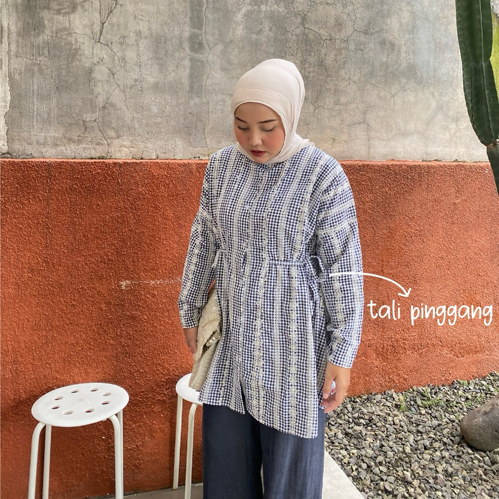 by.jeyya - Nura Tunik | Tunik Katun Bordir | Tunik Katun | Tunik Oversize | Tunik Hijab | Tunik Kota