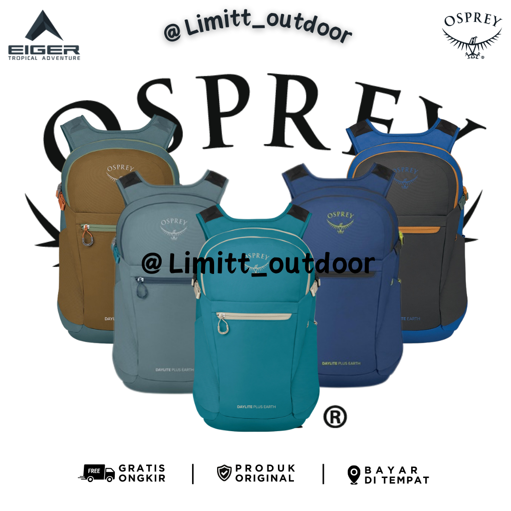 OSPREY DAYLITE PLUS EARTH 20L S24 GARANSI RESMI