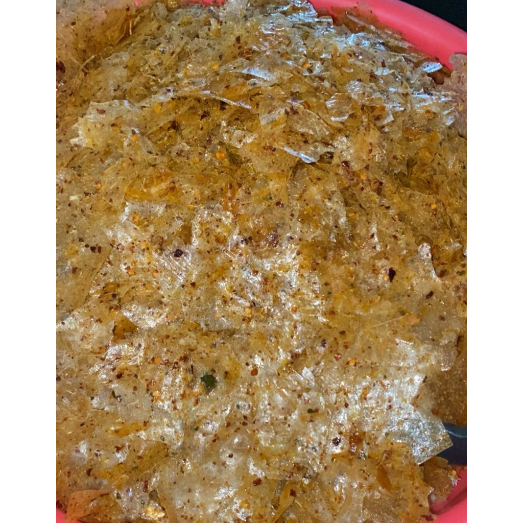 

Aneka cemilan pedas-kripca, makaroni pedas, ring udang dll