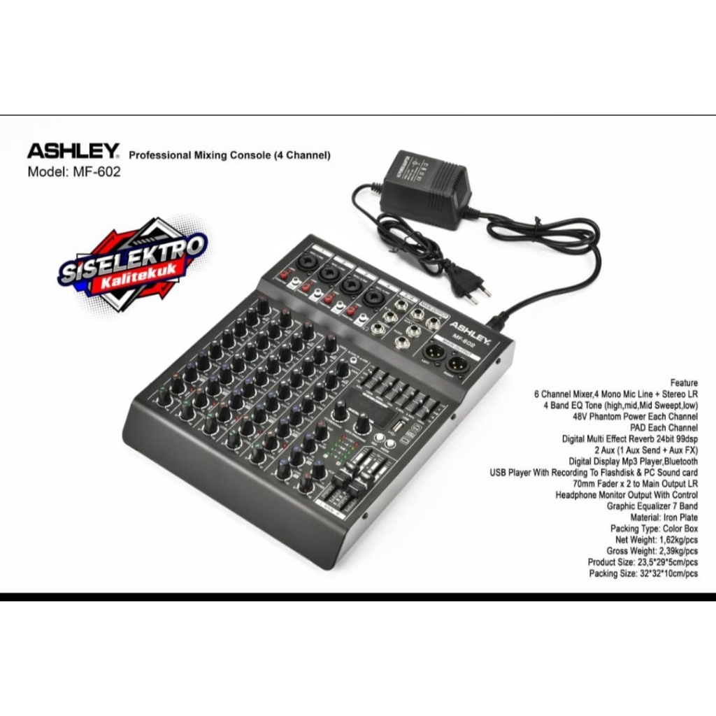 mixer Ashley mf602 mixer Ashley mf 602 mixer ashley 6 chanel