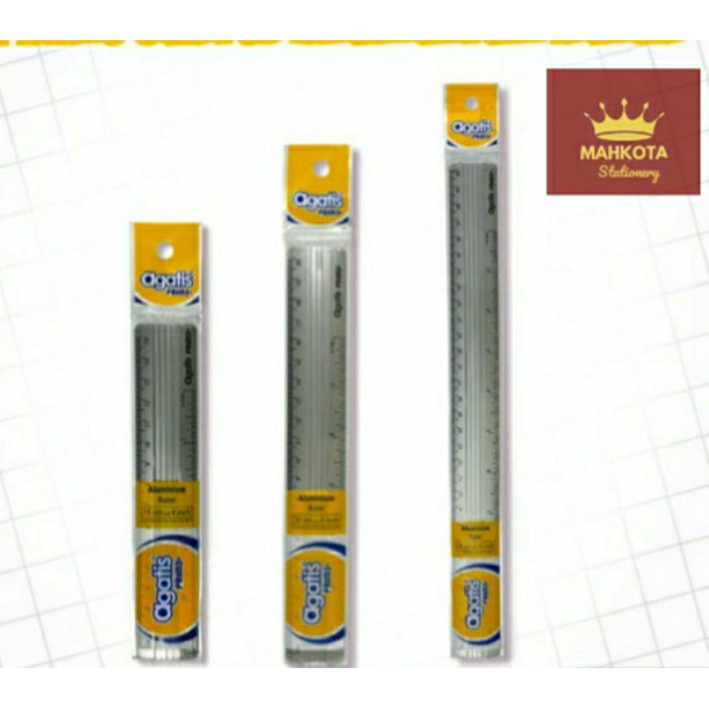 

Penggaris Aluminium Agatis Prime/ukuran 15cm/20cm/30cm Penggaris Mistar