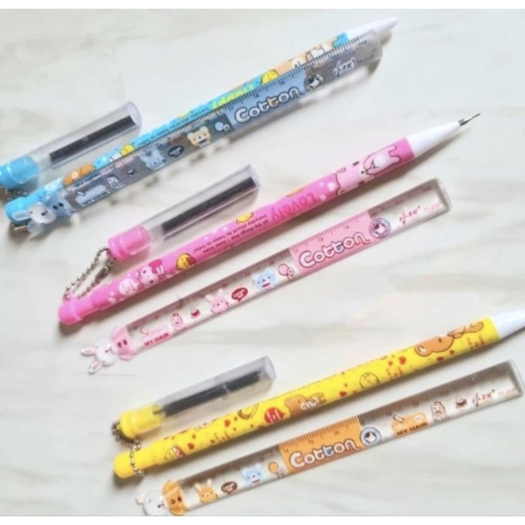 

Mechanic pencil complete with lead refill and ruler 12 cm