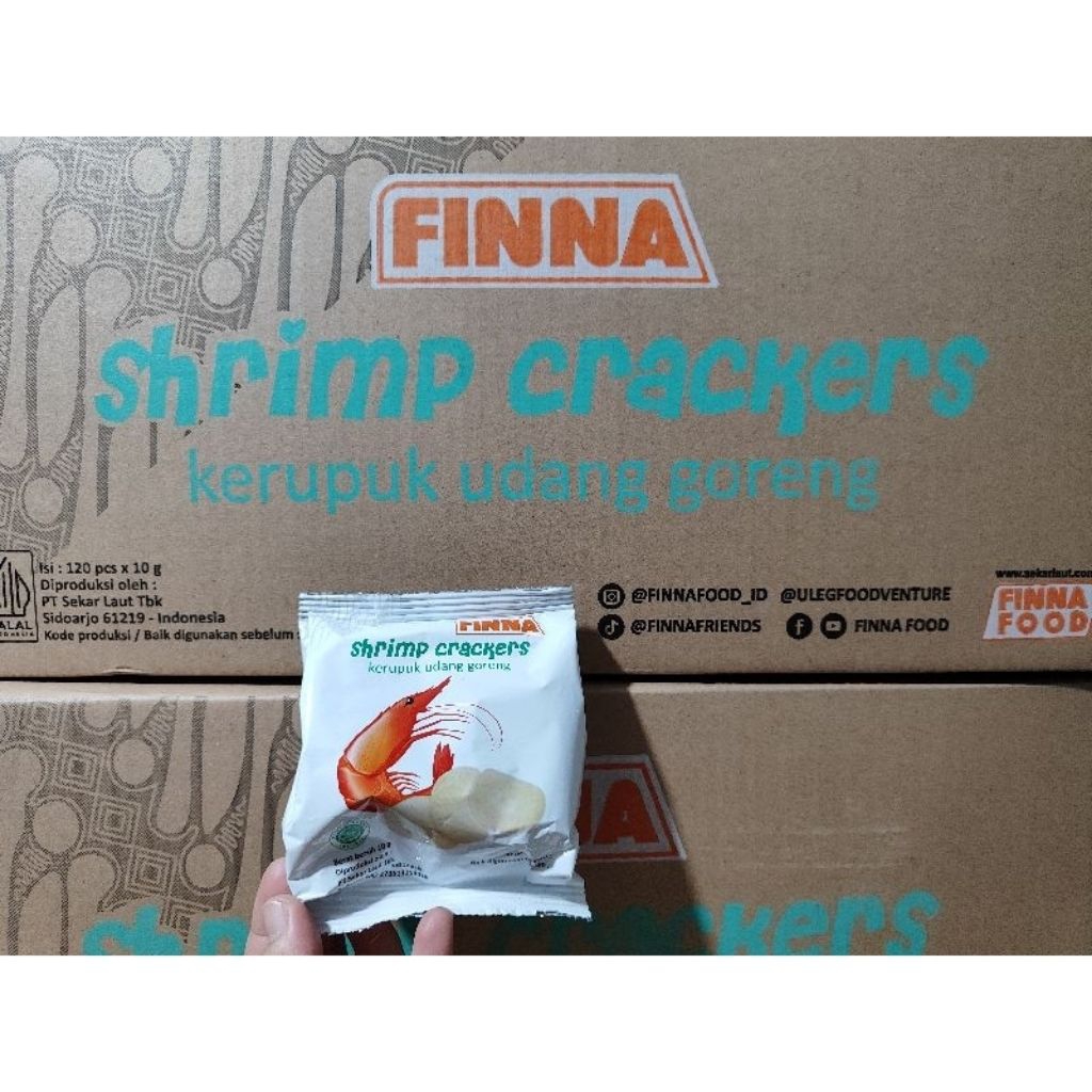 

Krupuk Finna 10gr isi 120 pack 1 Dos