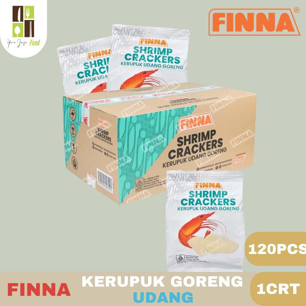

Krupuk Udang Finna 10gr isi 120 pack 1 Dos