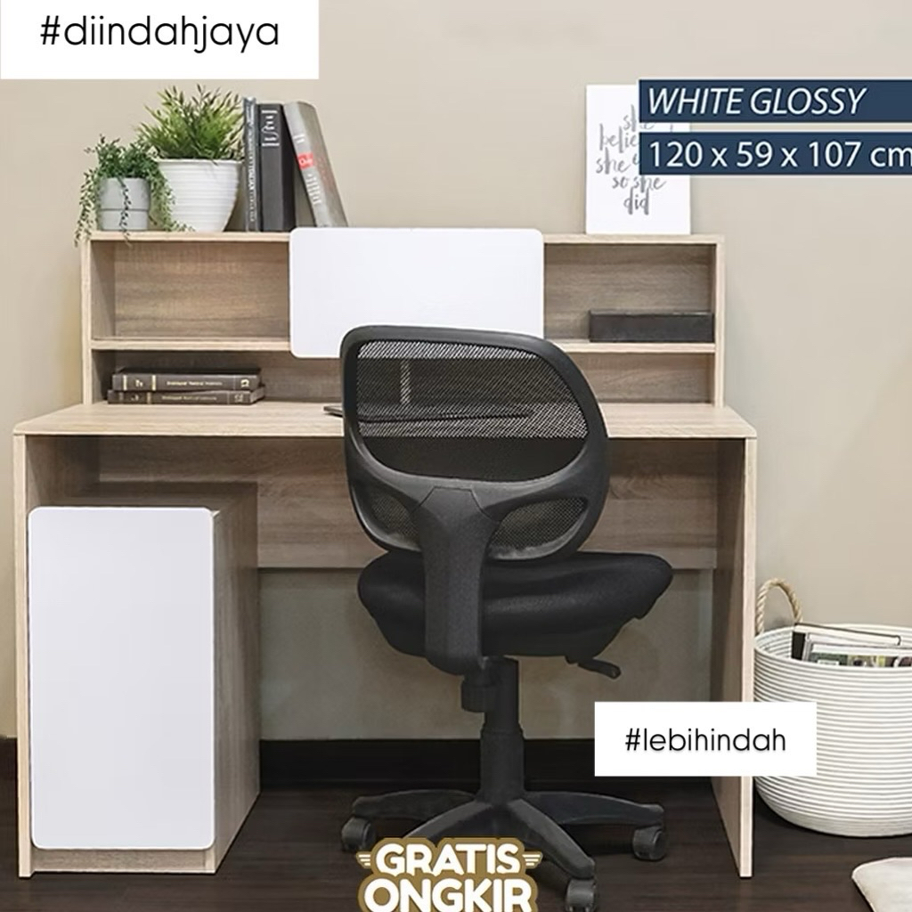 Meja belajar meja kerja uk120x60x80