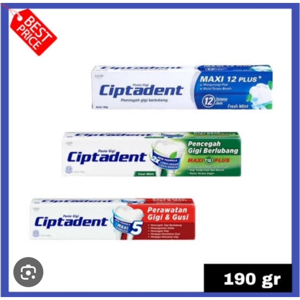 Odol Ciptadent 190g | Pasta gigi Ciptadent 190g