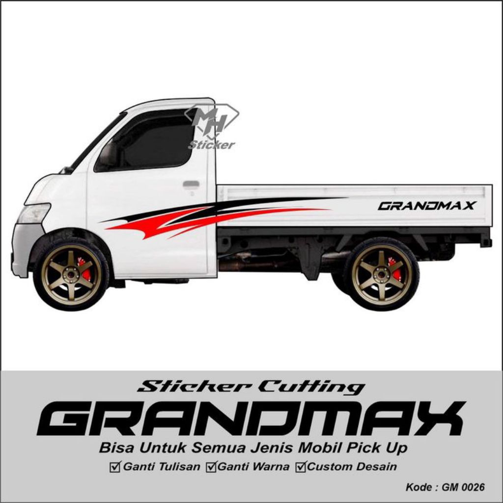 Sticker mobil pickup grandmax carry l300 dll stiker list terlaris mobil pickup grandmax keren terbar