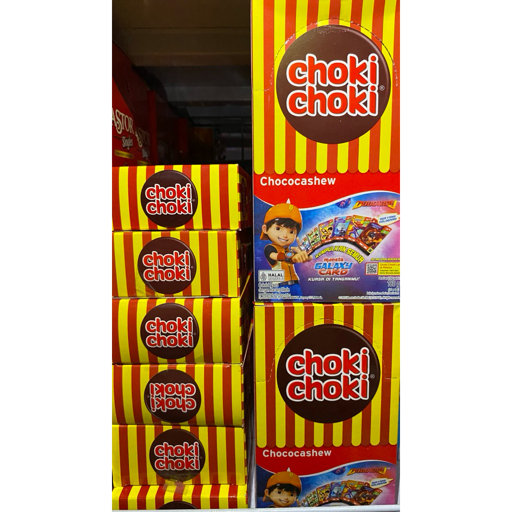 

Choki choki coklat pasta 1box isi 20pcs MONSTA GALAXY CARD BOBOIBOI