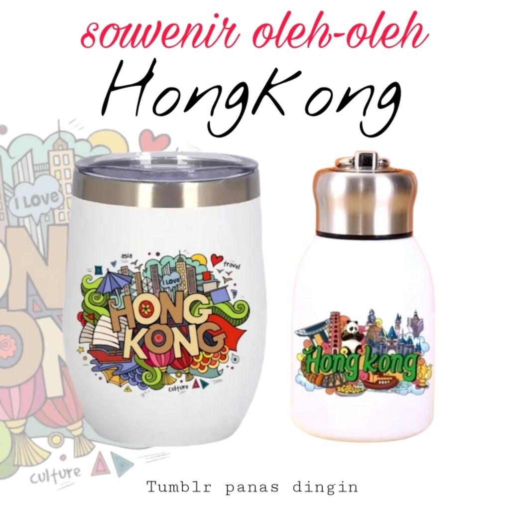 Oleh oleh souvenir mug egg tumbler termos mini hongkong murah berkualitas