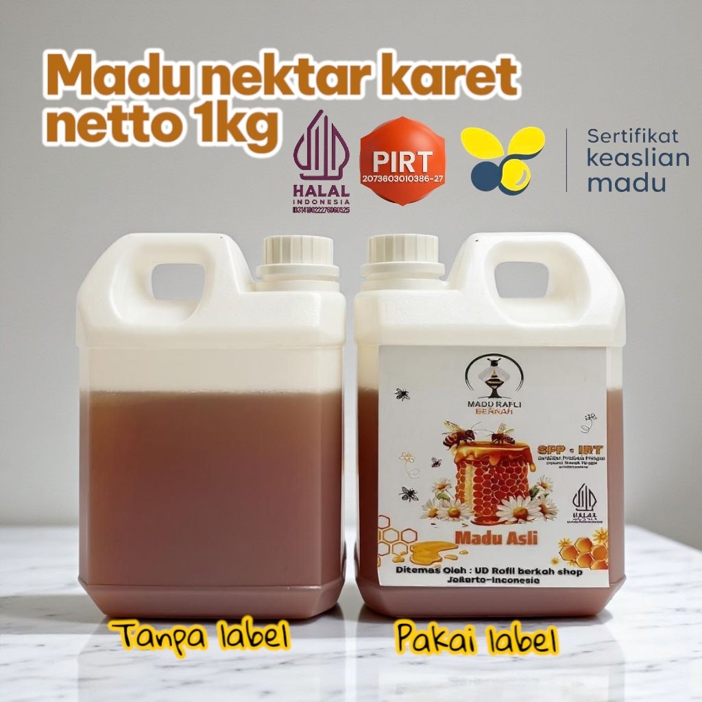 

Madu nektar bunga karet 1kg premium_sudah uji laboratorium tanpa campuran