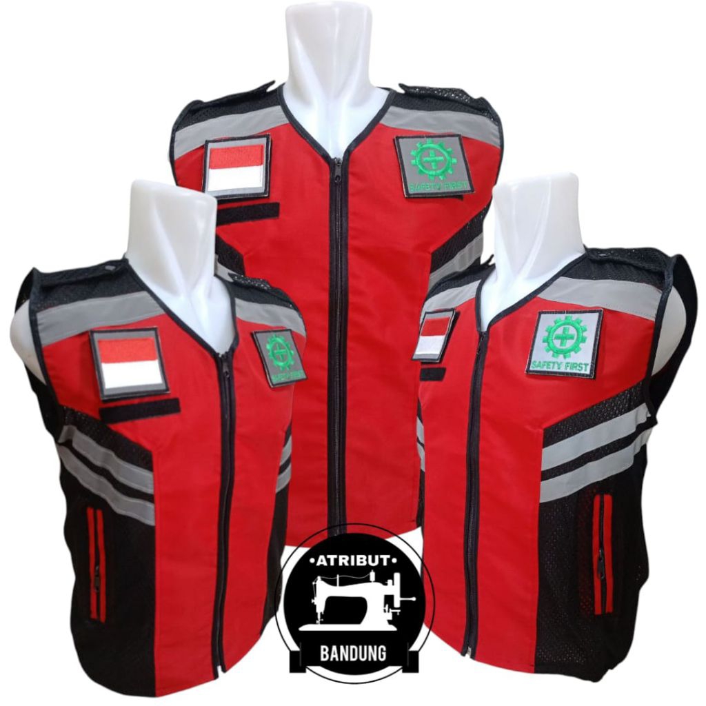 Rompi Hse /  Rompi K3 / Rompi Merah / Rompi Safety / Rompi Taslan Jaring