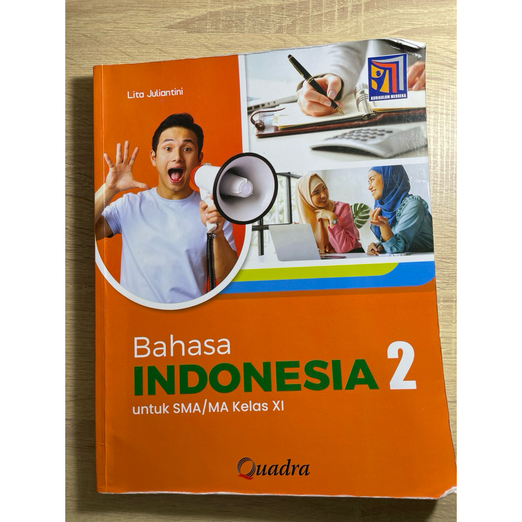 Bahasa INDONESIA 2 untuk SMA/MA kelas XI Quadra preloved bekas
