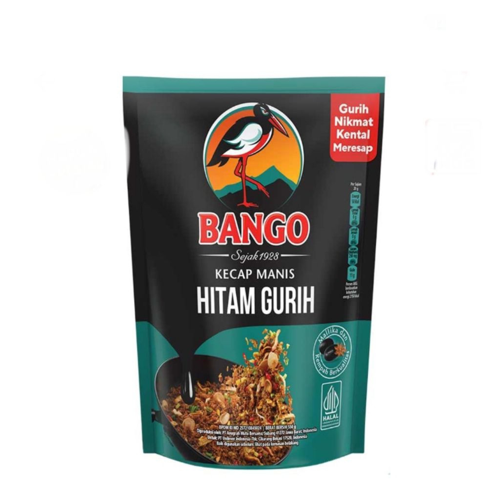 

Bango kecap manis hitam gurih pouch 550 gr