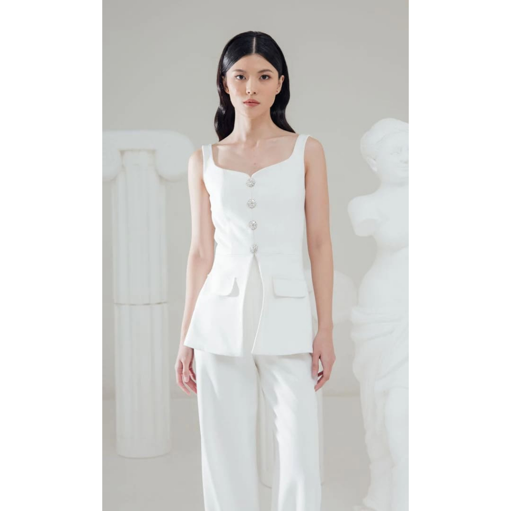 POSHTURE - Rowan Top in White