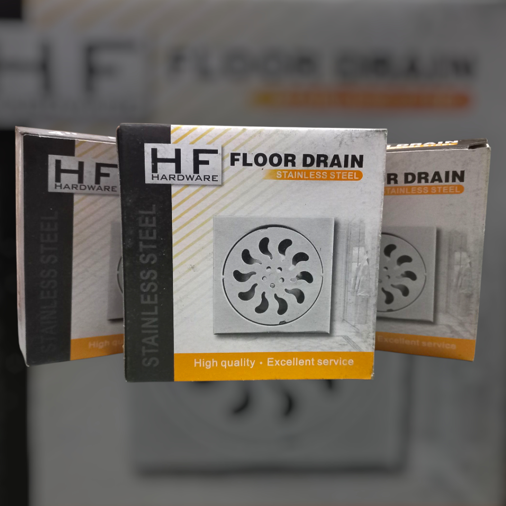 FLOOR DRAIN 4" STAINLESS STEEL HF HARDWARE - Saringan Got Kamar Mandi 4 Inch Stainless Steel HF Hard