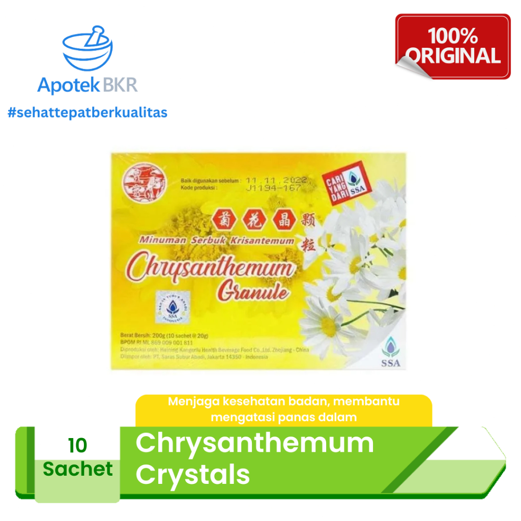 

Chrysanthemum Cystals Isi 10 Sachet - Teh Kembang Krisan