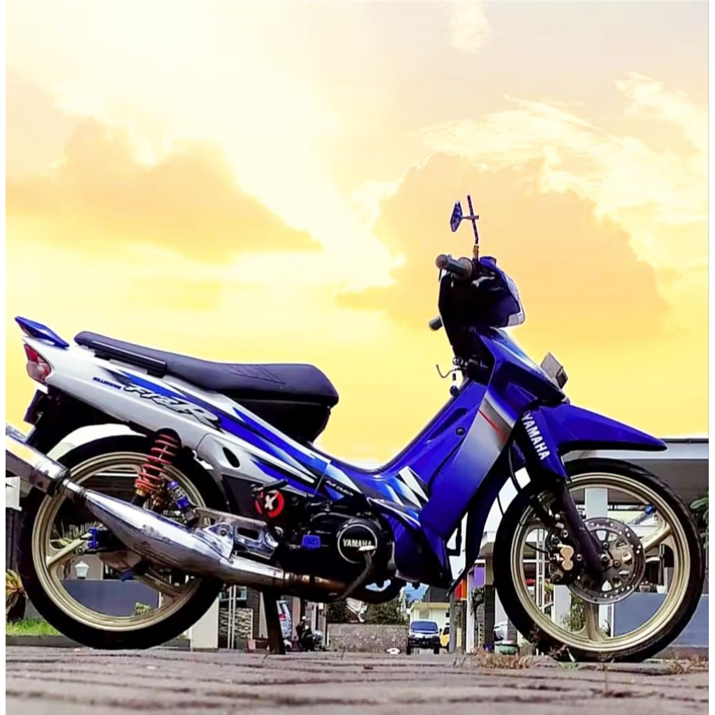 Striping lis sticker standar ori Yamaha FIZ R Millenium Biru Striping F1Z R Millenium Sticker fiz r 
