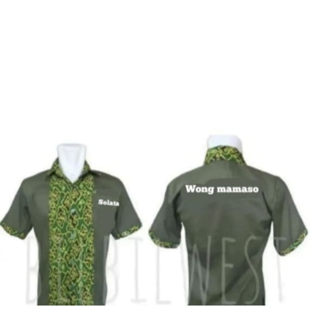 KEMEJA BAJU SERAGAM AGEN BRILINK BATIK NAVY