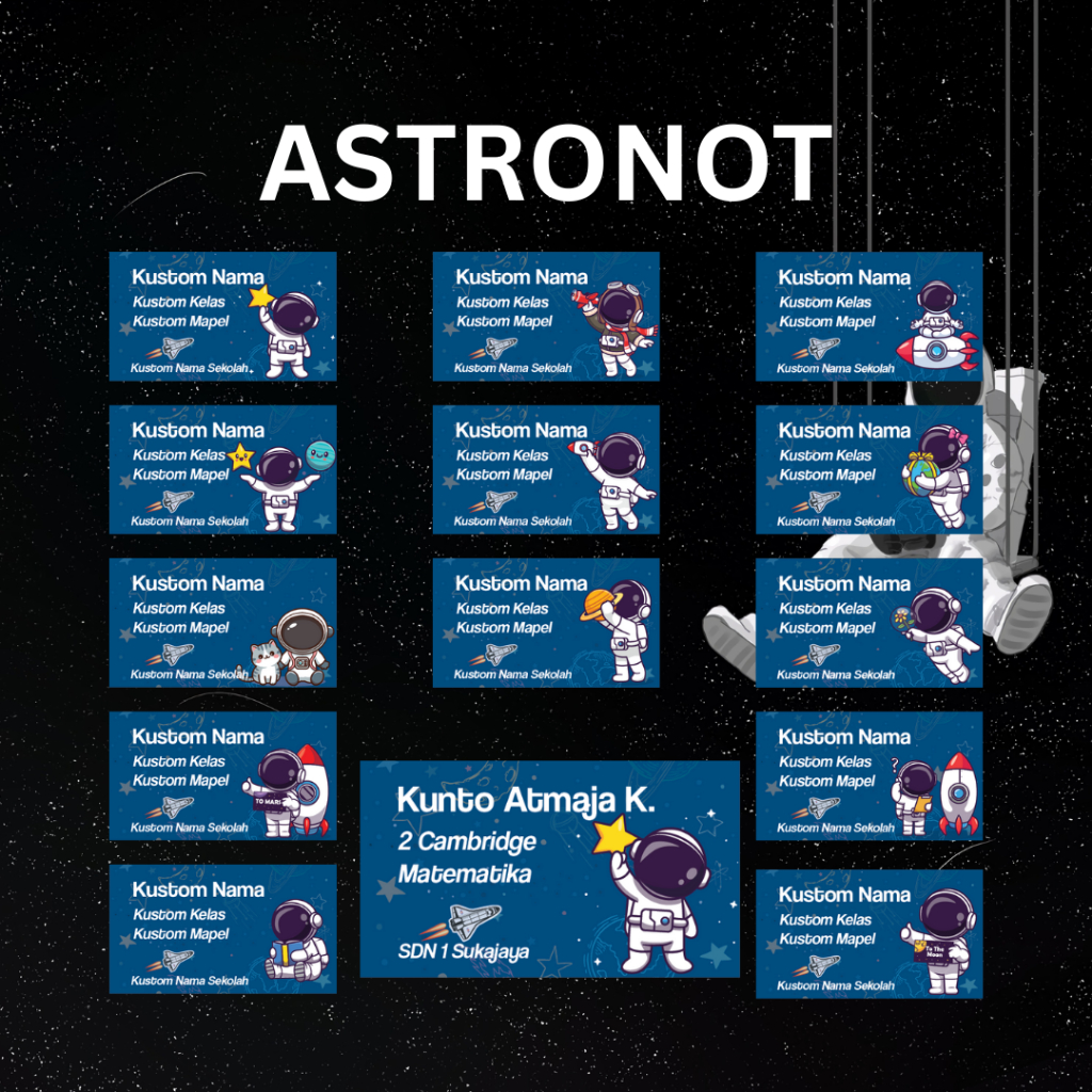 

20 PCS STICKER LABEL BUKU PELAJARAN BISA CUSTOM NAMA LUCU DAN AESTHETIC