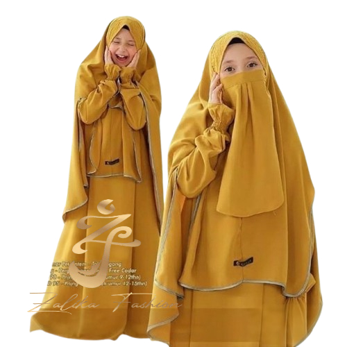LIMITED ZALIKA - SABRINA TEEN SYARI GAMIS ANAK REMAJA SET KHIMAR WOLFIS ORIGINAL CADAR NIQAB GAMIS