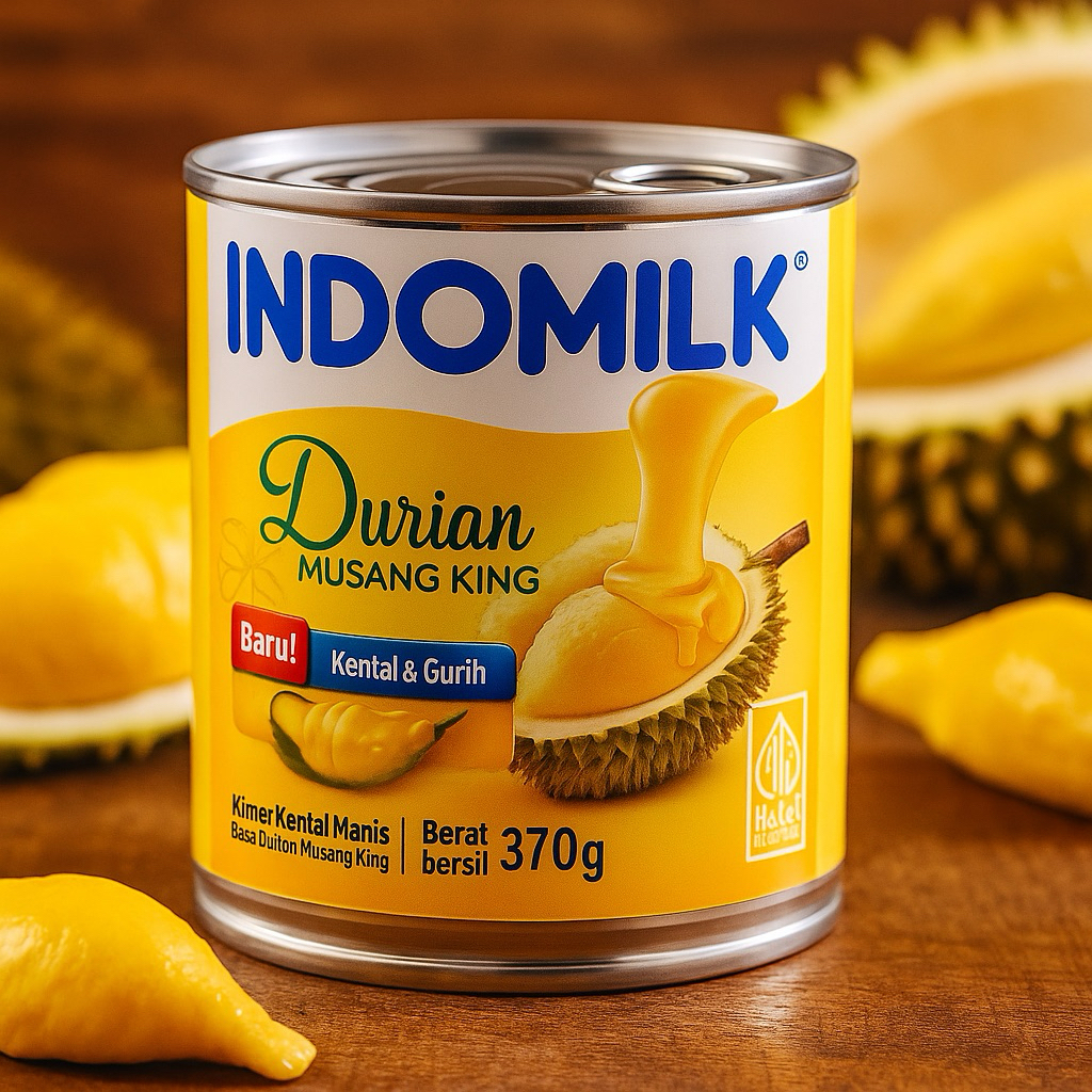 

Indomilk Durian Musang King 370g – Krimer Kental Manis Rasa Durian Premium