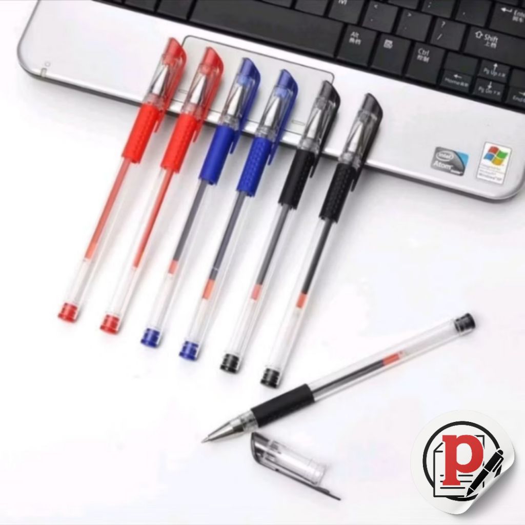 

(Bisa Refill) Pena Gel 0.55mm Standard Pulpen tinta cair 1Pcs Alat Tulis Sekolah Kantor Pen Warna Pena