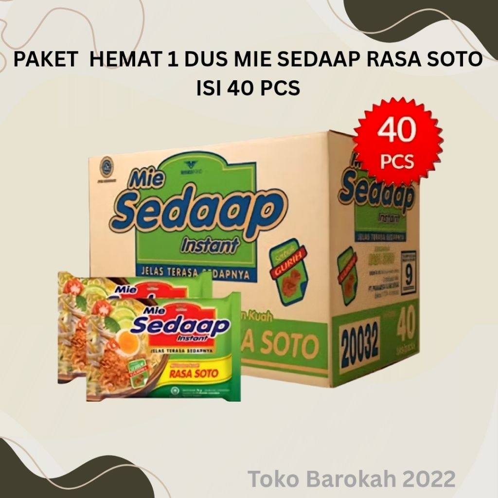 

1 DUS MIE SEDAAP KUAH SOTO ISI 40 PACK
