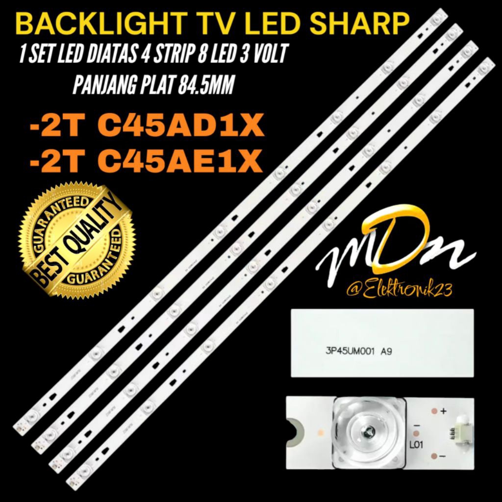 BACKLIGHT TV LED SHARP 45 INCH 2T-C45AD1X- 2T-C45AE1X BACKLIGHT TV LED SHARP