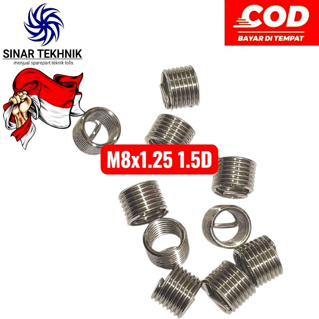 paket recoil 10pcs m8x1.25 1.5D recoil baut 12 baut kunci 12 bukan baut drat 10