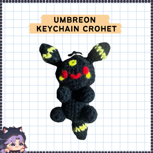 Umbreon Keychain Crochet | Boneka Rajut
