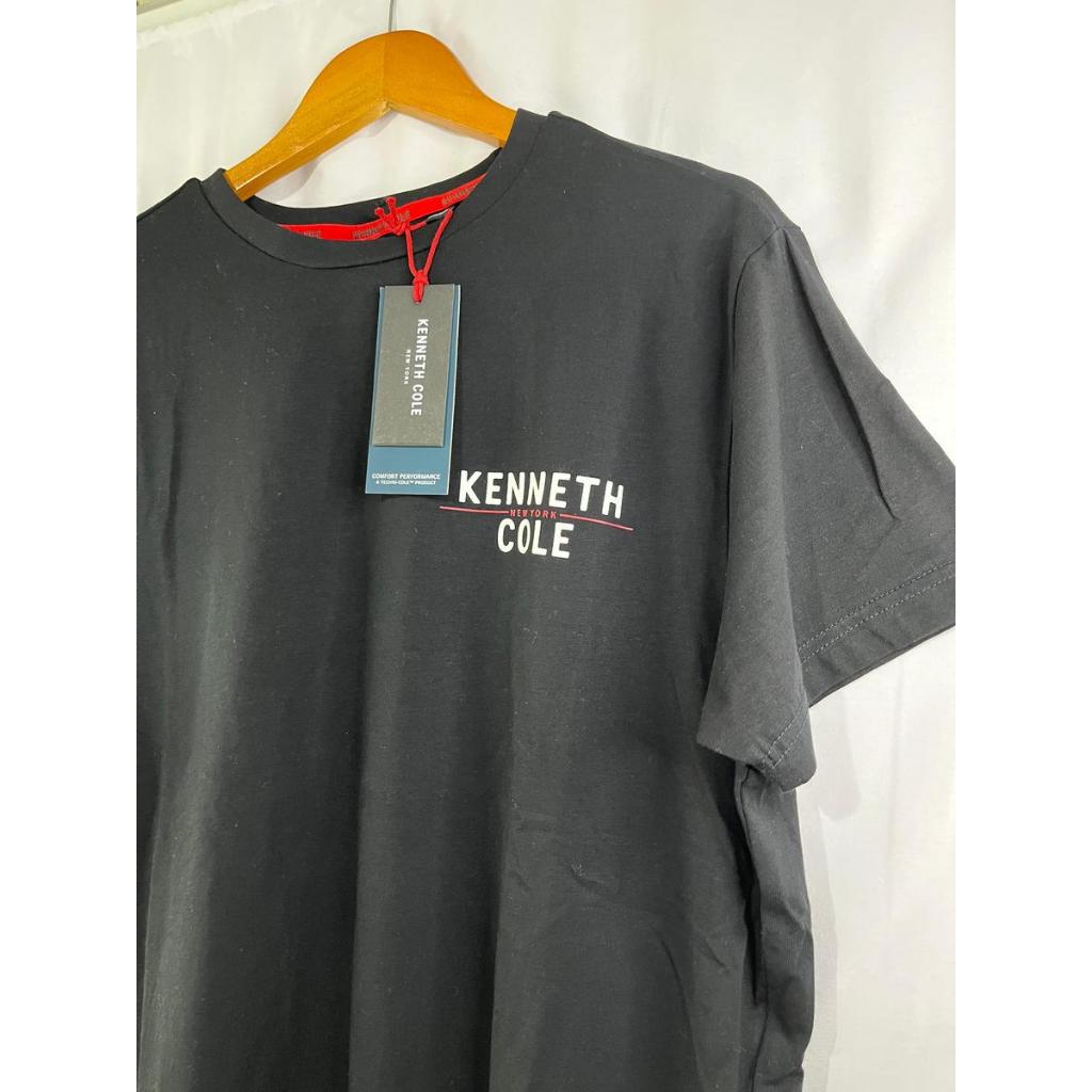 Kaos Pria Slim Fit Lightweight Knit Shirt Kenneth Cole New York 100% ORIGINAL Ukuran L Dan XL