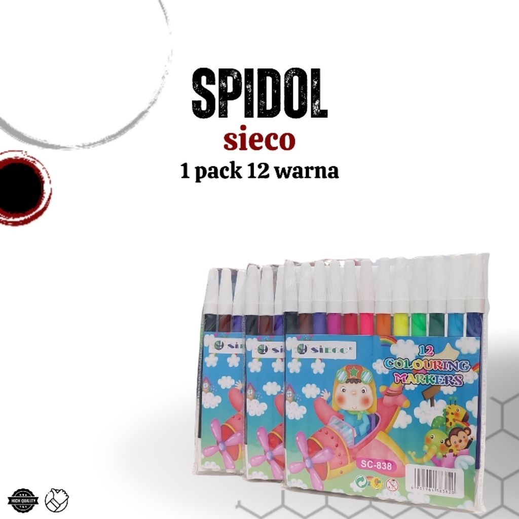 

Spidol warna sieco - spidol isi 12 warna - spidol warna warni