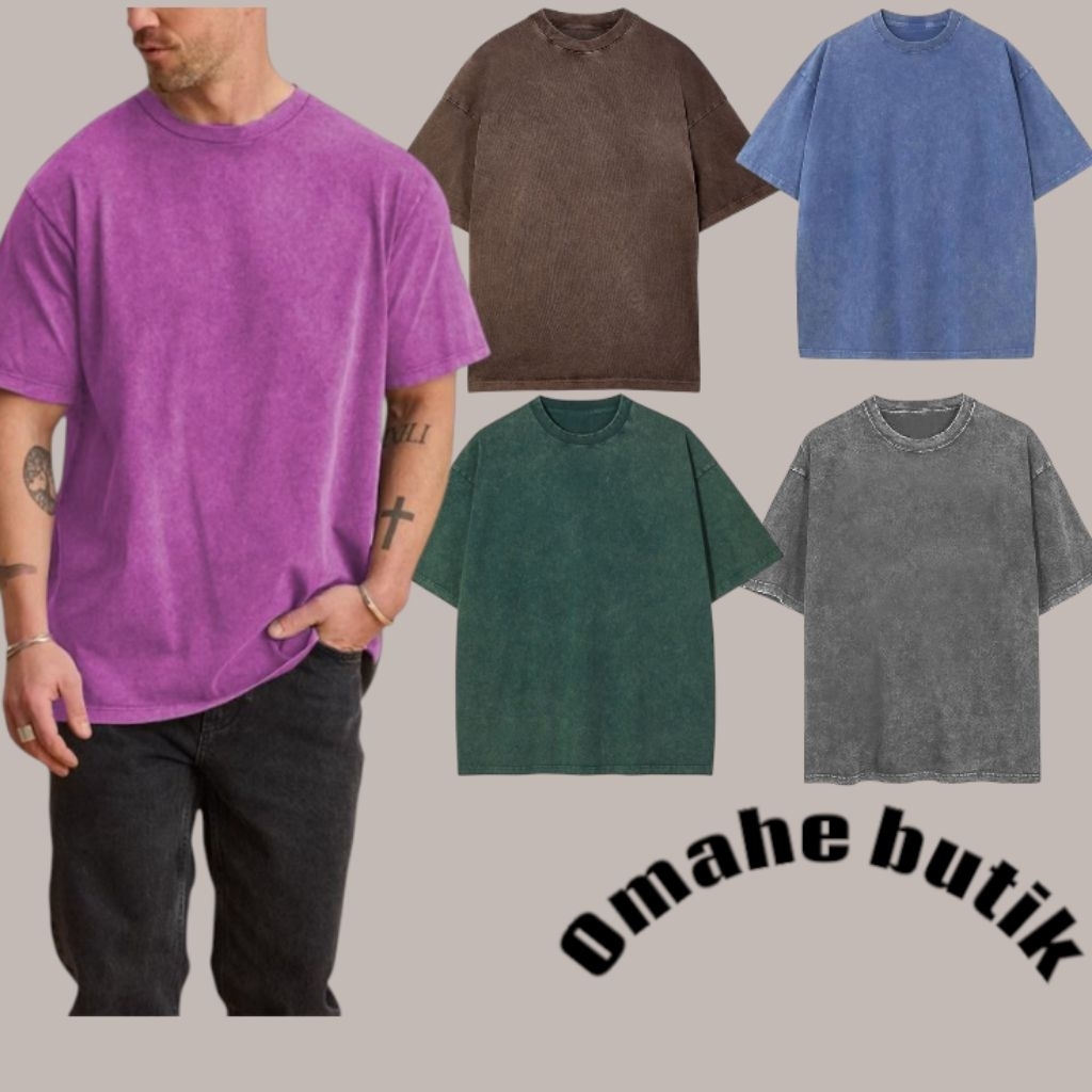 OMAHE100 // TSHIRT WASHED // BOXY SHIRT VINTAGE