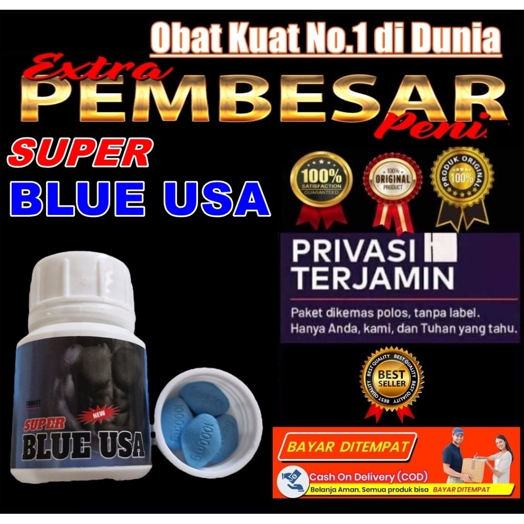 PIL BIRU CINA ASLII ORIGINAL - OBAT PRIA TAHAN LAMA A