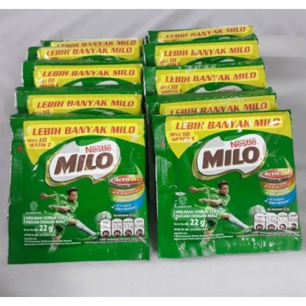 

Nestle susu milo bubuk 22 gram Renceng (isi 10 pcs )