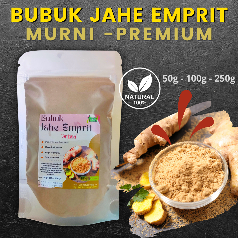 

SORJO SPICE Bubuk Jahe Emprit Murni Kemasan 50g 100g 250g