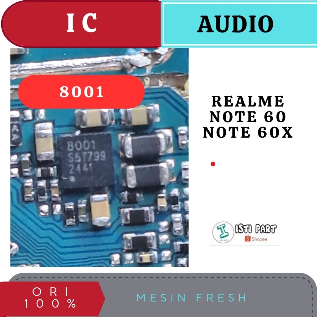 IC AUDIO REALME NOTE 60/NOTE 60X/IC 8001