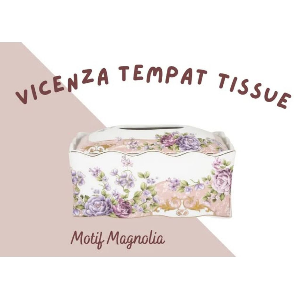 FREE PACKING KAYU Paket VICENZA MAGNOLIA Prasmanan Cabang 5 Magnolia, piring, sendok, gelas, dan kot