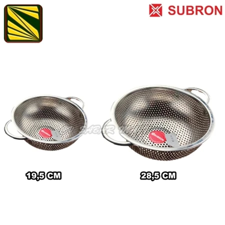 SUBRON Baskom Saringan Stainless Steel, Baskom Saringan Multifungsi