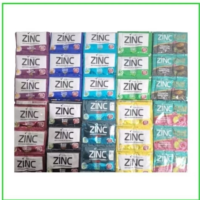 Shampo Zinc Sachet 2 Renceng isi 48 pcs | Shampo Zinc Murah | Shampo Rambut Zinc sachet