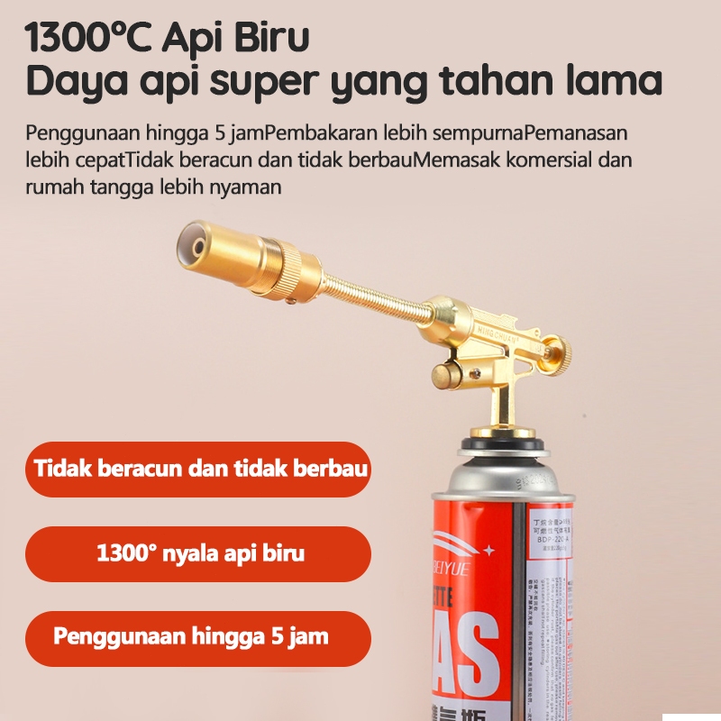 ReadyPortable Gas Torch Bbq Blow Lamp Manual Kepala Gas Las Kaleng Flame Gun Korek Bakar Sate