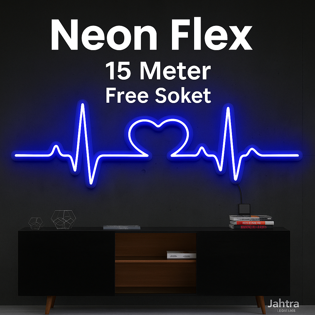 Lampu Led Neon Flex 15 Meter Hiasan Kamar Aesthetic Tempel Dinding Dekorasi Konten Plafon Rumah Tren