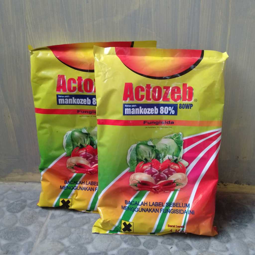 Fungisida Actozeb 80 WP : Mancozeb 80% - Fungisida Sistemik Busuk Akar Buah Batang - 1 Kg
