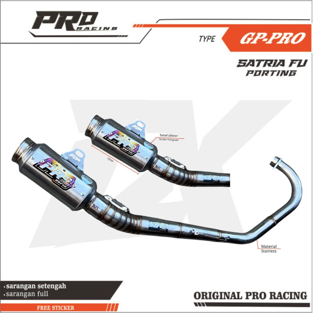 Knalpot Satria Fu Wungkul 147 Pro Racing Porting 155 200cc